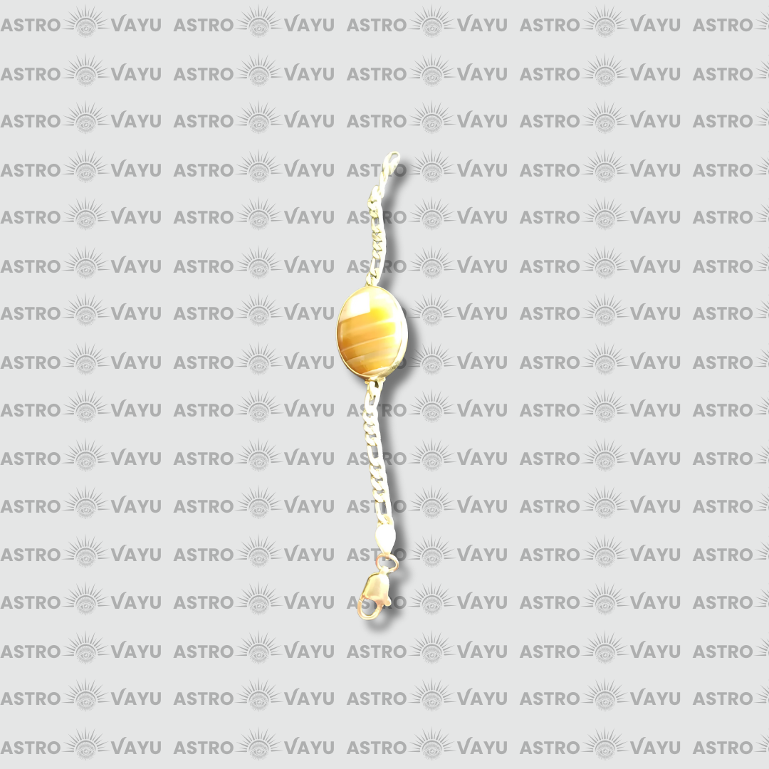 Golden Hakik Silver Bracelet – Premium & Energised