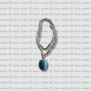 Persian Turquoise Silver Pendant in Silver Chain – Premium & Energised